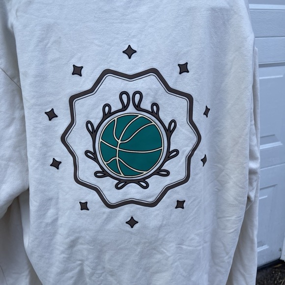 Overtime Men Large Basketball Hoodie Sweatshirt Logo Paisley Streetwear‎ - Picture 5 of 7